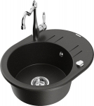 Graniidist k&ouml;&ouml;givalamu Mexen Kevin segisti ja sifooniga, Metallic black/gold/Chrome