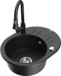 Graniidist k&ouml;&ouml;givalamu Mexen Kevin segisti ja sifooniga, Metallic black/silver/Black