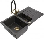 Graniidist k&ouml;&ouml;givalamu Mexen Matias segisti ja sifooniga, Black granite/Black/Gold