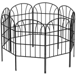 Outsunny aia tara Dekoratiivne metallist tara koos alusega, 8-ne komplekt, pistikupesa r&otilde;dule ja terrassile, must, 93x150cm