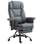 Ergonoomiline kontoritool/juhitool 360&deg; p&ouml;&ouml;ratav arvutitool reguleeritava k&otilde;rgusega, peatoe ja polsterdatud k&auml;etugedega, jalatoaga, kunstnahast, 68 x 80 x 120&ndash;126 cm
