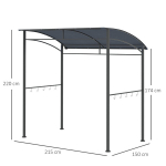 Outsunny varikatus, 215x150x174/220 cm, must