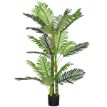 Kunsttaim, kunstlik palm, koos potiga; 19,5 cm x 19,5 cm x 150 cm, Roheline + Must