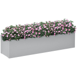 Outsunny taimekannu &uuml;rdikannu lillepott terasest r&otilde;du terrass hall 91x22x22cm