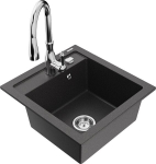 Graniidist k&ouml;&ouml;givalamu Mexen Vito segisti ja sifooniga, Black granite+Chrome