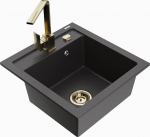 Graniidist k&ouml;&ouml;givalamu Mexen Vito segisti ja sifooniga, Black granite+Gold