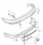 AUDI Q7 10-15 Tagumine tugevdatud puksiir pukseerimiskonksu kate Hall 4L0807819H1RR Ehtne 4L0807819H1RR
