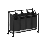 Persukorv ratastel 4 x 45 L tintmust