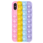 &bdquo;Popit&ldquo; Bubble pehme silikoon (TPU) kaaned - roosa (iPhone X / Xs)