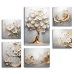 Pildid elutuppa seinakaunistus Pilt Tree Glamour Gold 100x140