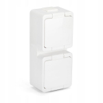 Hermeetiline elektriline pistikupesa montis valge