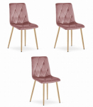 3 tooli komplekt Leobert Libra, roosa/pruun