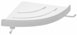 Vannitoa seinariiul nurgas valge 4,8x24,4x24,4 cm