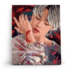 Numbrite j&auml;rgi maalimine raamil Varvikas - MG2477e Korea laulja 40x50 cm