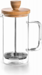 Klaasist teekann puidust kaanega 350 ml