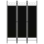vidaXL 3 paneeliga ruumijagaja, must, 120 x 180 cm