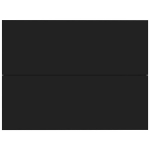 vidaXL &ouml;&ouml;kapp, must, 40 x 30 x 30 cm, puitlaastplaat