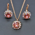 Ehtekomplekt naistele DiamondSky Glory II (Rose Peach) Swarovski kristallidega