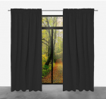 Pimendavad kardinad ARCTIC lindil, 140x250, ZART-06, must