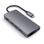 USB-C jagaja Multi-Port 4K Gigabit Ethernet Satechi, Satechi Satechi USB-C Multi-Port 4K Gigabit Ethernet USB hub, Adapter USB