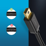Ugreen USB &ndash; mini-USB-kaabel 480 Mbps 3 m must (US132 10386)