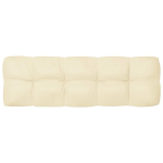 vidaXL euroalustest diivani padi, kreemjas 120 x 40 x 10 cm