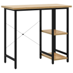 Arvutilaud vidaXL, must ja hele tamm, 80 x 40 x 72 cm, MDF ja metall, Ruda