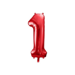 Fooliumist &otilde;hupall "1" punane, 86 cm