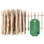 Creative Home aiapiirde &otilde;ue | 35 cm k&otilde;rge, 5 m pikkune sarapuupuidust rullpiire | Paneelide vahe 7&ndash;9 cm | Puidust piirdeaed murule, peenra &auml;&auml;ristuseks sarapuust
