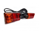 LED tagatulede komplekt 7-pin juhtmega 12V / 24V haagise valgustuse tagatuli, -