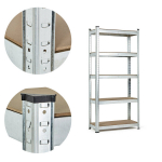 Lao riiul 180x90x40 cm tsingitud teras 5 riiulit 875 kg ModernHome