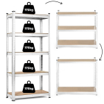 Lao riiul 180x90x30 cm tsingitud teras 5 riiulit 875 kg ModernHome