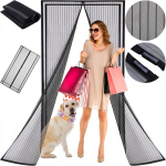 Ukse putukav&otilde;rk magnetitega, 80/90/100 x 210/220 cm, must