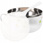 &Uuml;mmargune roostevabast terasest kauss ramen nuudlitele, kiirsupile, riisile kaanega