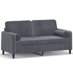 2-kohaline diivan patjadega, tumehall, 140 cm, samet CFE82921