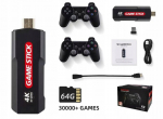 V&otilde;imas retrokonsool 4k 30000 m&auml;ngu + 2 pulti + 64gb kaart Game Stick Tv m&auml;ng