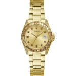 Kell - Guess - Opaline GW0475L1 - Kvarts - Roostevaba teras - 34 mm - Kuld
