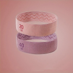 Universaalne elastne spordilint, Dusk Pink 9,07 KG + Hibiscus Purple 18,14 KG