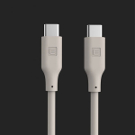 Evelatus Ultra-Pehme Silikoon USB-C kuni USB-C Kaabel 1.2M 60W Kiire Laadimine Valge