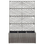 v&otilde;rega taimelava，taimekast，&otilde;iepott 3 potiga, 83 x 30 x 130 cm, pol&uuml;rotang, hall CFE56559