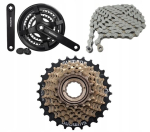Shimano 6 k&auml;iguga ajamikomplekt, v&auml;nt 42t + vabajooks + kett hg40, ajam 3x6