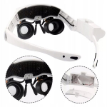 Suurendusprillid 3x - 25x pealupp 2 Led valgustusega
