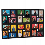 Raam 24 fotole 10x15 cm, must, Mdf