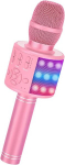 Juhtmevaba karaoke mikrofon, Ankuka mikrofon, Bluetooth karaoke masin, kodu Ktv m&auml;ngija, kingitus lastele, Android/ios jaoks, salvestusfunktsiooniga, tantsivate tuledega, maagiliste helidega, roosa