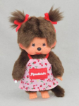 Bandai - Monchhichi - Monchhichi pehme m&auml;nguasi lillelise p&otilde;llega - 80ndate ikooniline ahvi pehme m&auml;nguasi - Monchhichi pehme kaisukaru lastele 20 cm - m&auml;nguasi alates 2. eluaastast - Se201648