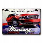 Metallist dekoratiivne tahvel - Ford Mustang klassikaline retro auto 20 x 30 cm