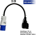 2 x Cee adapter Cee pistik schuko &uuml;hendusmuhv schuko pistik Cee pesasse 230 V 16 A k&auml;mpinguks ja matkaautole