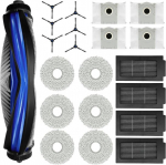 Tarvikute komplekt robottolmuimejale Ecovacs Deebot T50 Pro Omni / T50 Pro / T50 Omni, 1 peahari, 4 lappi, 4 filtrit, 6 k&uuml;lgharja, 4 tolmukotti, 1 puhastushari