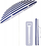 Sekey 160 cm grs sertifitseeritud p&auml;ikesevari koos p&auml;ikesevarju hoidjaga aeda, terrassile ja randa, reguleeritava k&otilde;rgusega ja kallutatav upf50+-ga, veekindel taaskasutatud pol&uuml;ester, tuulekindel 8 toega