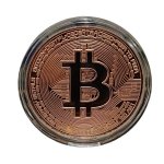 M&auml;lestusm&uuml;ndi Virtuaalne Bitcoin Raha, Kogumiseks Metallit&ouml;&ouml; Suveniir., Rose Golden